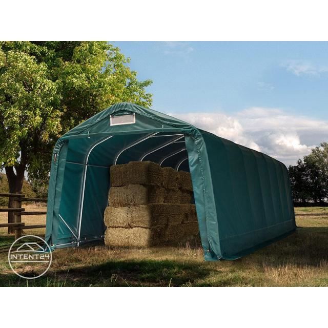 Tente garage carport acier galvanisé PE haute densité vert - Brico