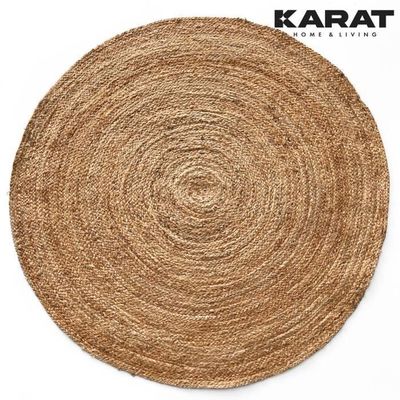 Tapis de séjour Zen et ethnique Tapis Mandala 90 cm - Naturel