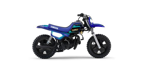 Kit Autocollants Déco Motocross PW 50 - Graphisme Bleu/noir - Compatible Modèles 1996 à Aujourd'hui - Fabriqué En France - 6