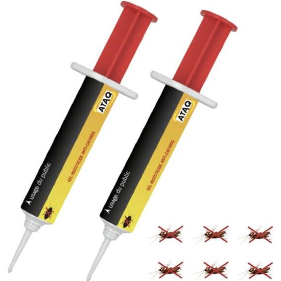 ATAQ 2X Gel Appât 10g Anti Cafards Puissant Professionnelle Blattes ...