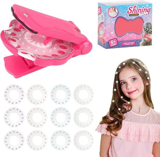 Machine à Strass Pour Cheveux Zehan Zitong - 360 Bijoux Inclus - Coiffure Créative Pour Filles - Accessoire Glamour