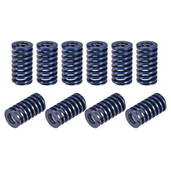 Ressort De Compression Pour Moule - Charge Légère - 18mm Diamètre Extérieur, 30mm Longueur Libre - Bleu - Lot De 2