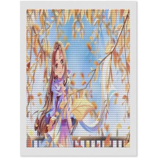 Kit Diamond Painting Automne 30x40 Cm - Diamants Carrés 5D - Japon Broderie Strass - DIY Adulte Et Décoration