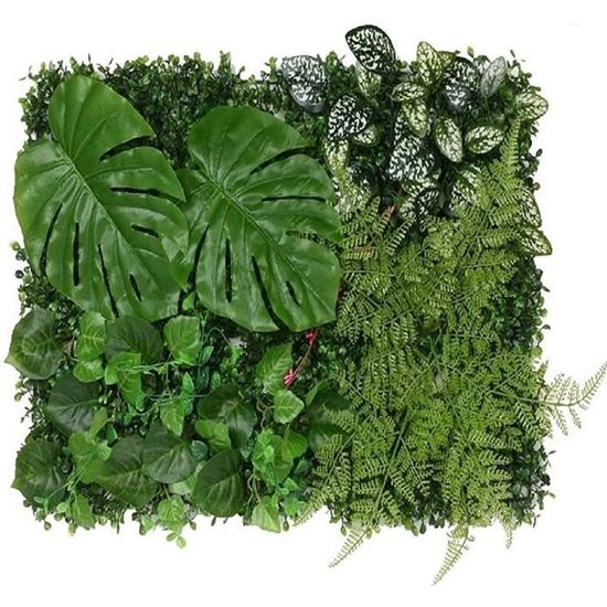Mur Gazon Artificiel, Panneau Plante Artificielle Murale, pour la Maison, la Chambre ou Le Jardin - Décoration (C)