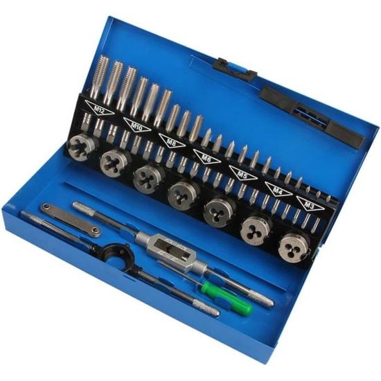 Ensemble De Taraud Et Filière Métrique 40pcs QQMORA - Outil De Filetage