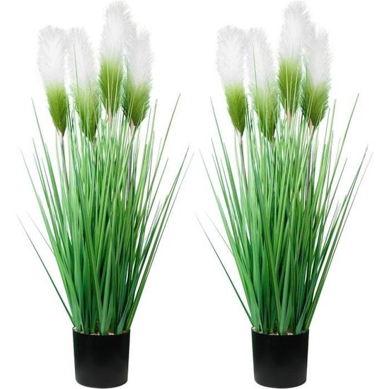5 Herbes De Pampa Artificielles 96 Cm - Décoration Boho, Salon, Mariage, Vase