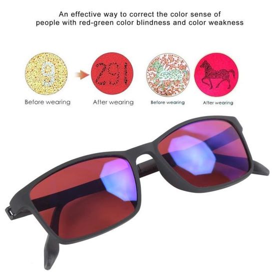 Lunettes Correction Daltonisme Rouge-Vert - Pour Conduite Et Vie Quotidienne