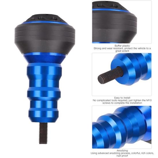 Curseurs De Cadre Moto (sliders) En Alliage D'aluminium CNC - Protection Contre Les Chutes, Longueur 12 Cm, Couleur Or, Argent, Rouge, Bleu - 11