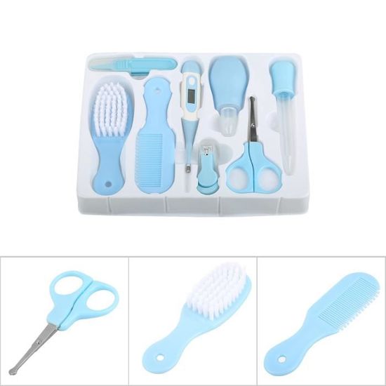 Kit De Soins Bébé 28 Pièces Pour Nouveau-né - Coupe-ongles électrique, Mouche-nez, Brosse, Peigne - Sac De Rangement Inclus
