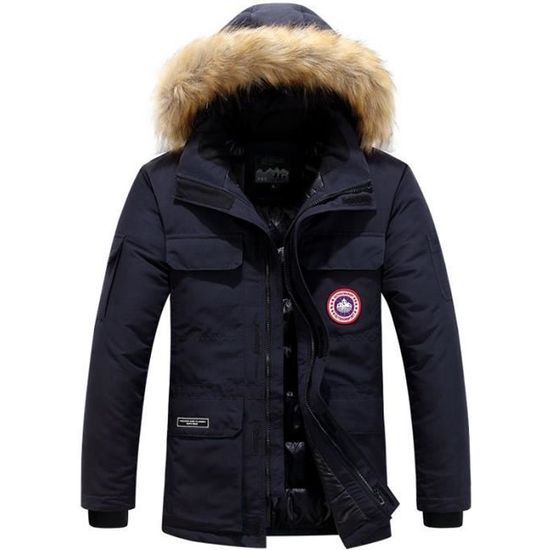 Doudoune col fourrure homme store