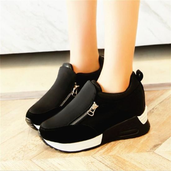 BASKET Femme Baskets Grande taille Fond pais fashion noir