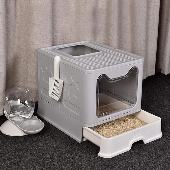 HSTURYZ Bac Litière Chat XXL Maison de Toilette pour Chats Anti Odeur