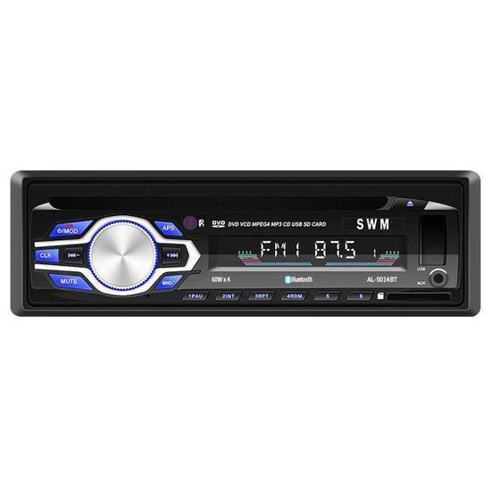  5014BT Radio de Voiture Stéréo Vidéo FM Radio, 4x40W Poste Radio Voiture,Autoradio Bluetooth avec Télécommande 12V Car Radio Player