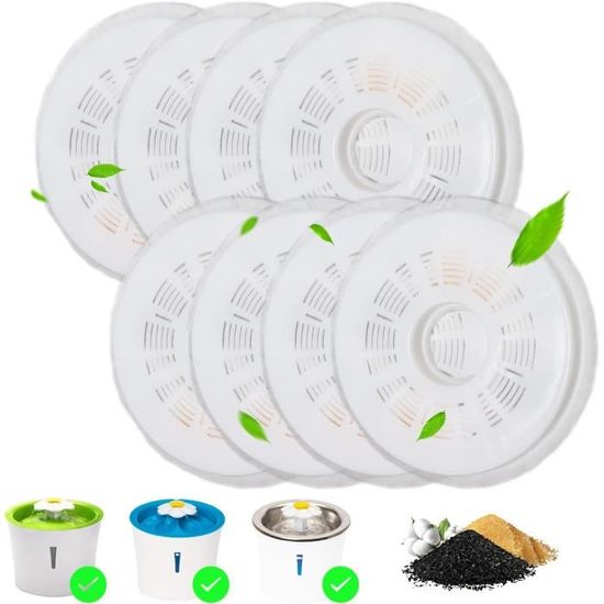 6 Filtres De Rechange Pour Fontaine à Eau Chat - Triple Filtration (résine, Charbon Actif) - 6