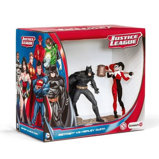 Figurines Batman Vs Harley Quinn - SCHLEICH - Scenery Pack Batman Vs. Harley Quinn - Mixte - 3 ans - Enfant