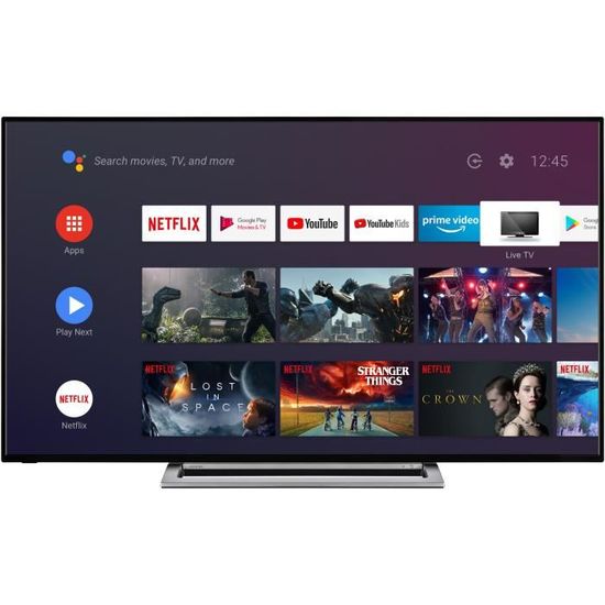 TV 4K UHD - TOSHIBA - 50UA3A63DG - AndroidTV - Google Assistant - 4xHDMI - 2xUSB