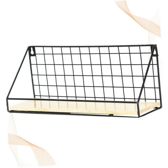 Panier De Rangement Mural Auto-Adhésif En Métal Noir - Organisateur Pratique Pour Cuisine, Salle De Bain Et Garde-Manger