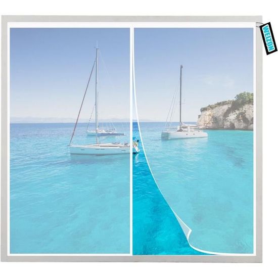 Moustiquaire Magnétique Fenêtre, 120 X 150 Cm Rideau De Porte Aimanté Anti Moustique, Avec Bande