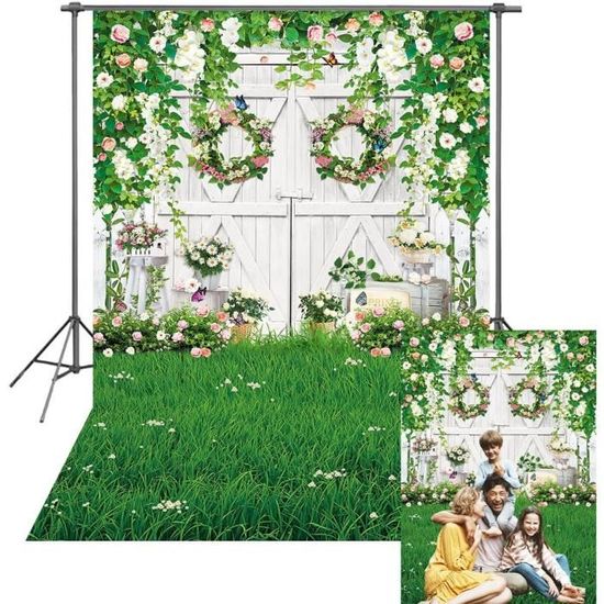 Décoration Fête Des Mères Avezano D'u00e9tu00e9 Pour Plage, Grande Roue - Motif Palmier, Coucher De Soleil - Pour Photographie Et Festival - 2,1 X 1,5 M Toile De Fond