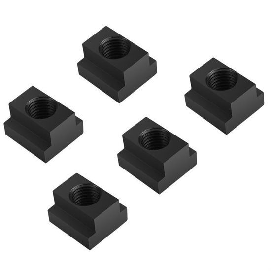 Lot De 4 écrous à Fente En T Acier Finition Oxyde Noir - Filetage 1/2-13, Table 5/8" - Neuf USA