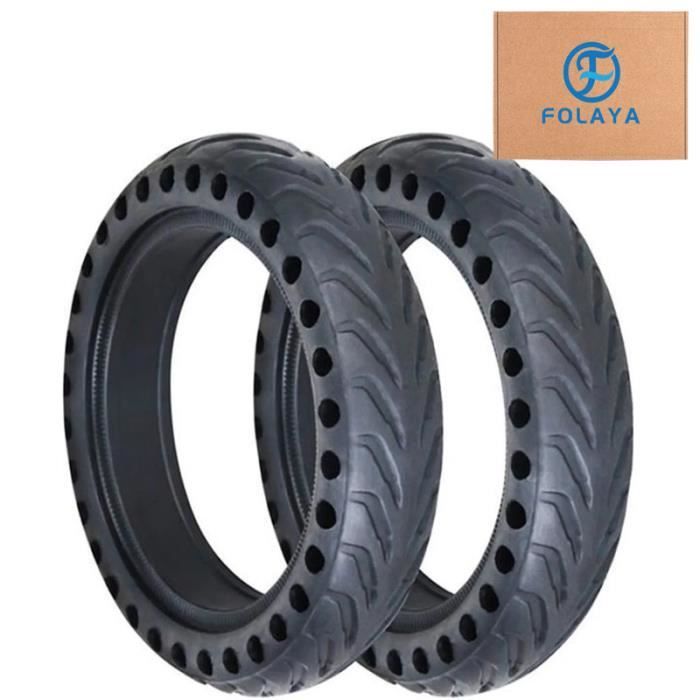 FOLAYA 8 1 / 2x2 de pneu non pneumatique Amortisseur De Pneus Électrique Scooter En Caoutchouc Pneus pour Xiaomi M365