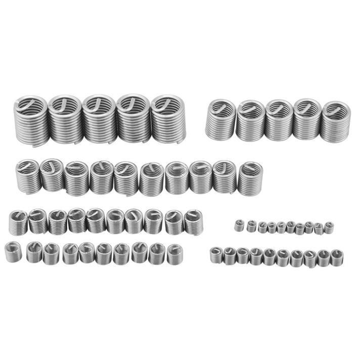 60pcs Kit de réparation de filetage en acier inoxydable M3 M4 M5 M6 M8 M10 M12-TAM