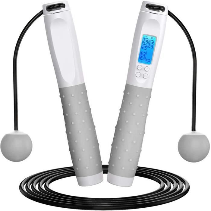 Corde à sauter avec comptage électronique intelligente sauter fil pour fitness, perte de poids,A