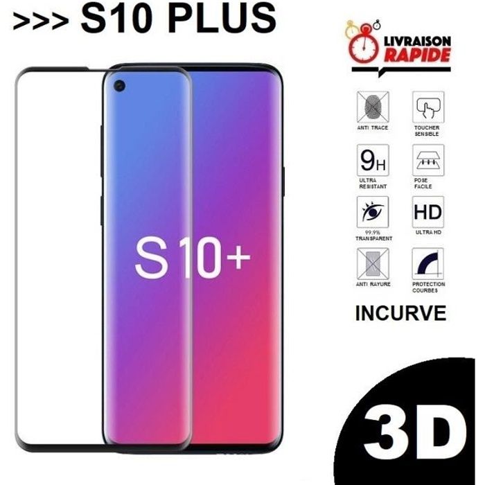 vitre protege ecran verre trempe samsung s10 plus