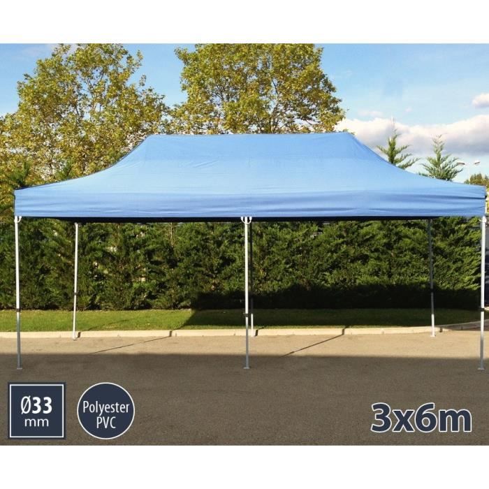TENTE BARNUM PLIANT 3X6 BLEU SEMI-PRO POLYESTER
