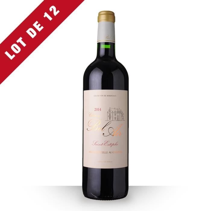 12X Château Bel Air 2014 Rouge 75cl AOC Saint-Estèphe - Vin Rouge