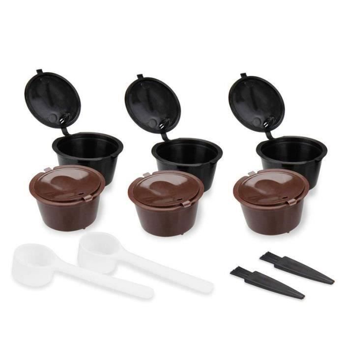 Capsule Filtre de Cafe,Filtre a Capsule de Cafe Reutilisable Rechargeables Capsule Compatible avec Nescafe Dolce Gusto, - 6 Pcs