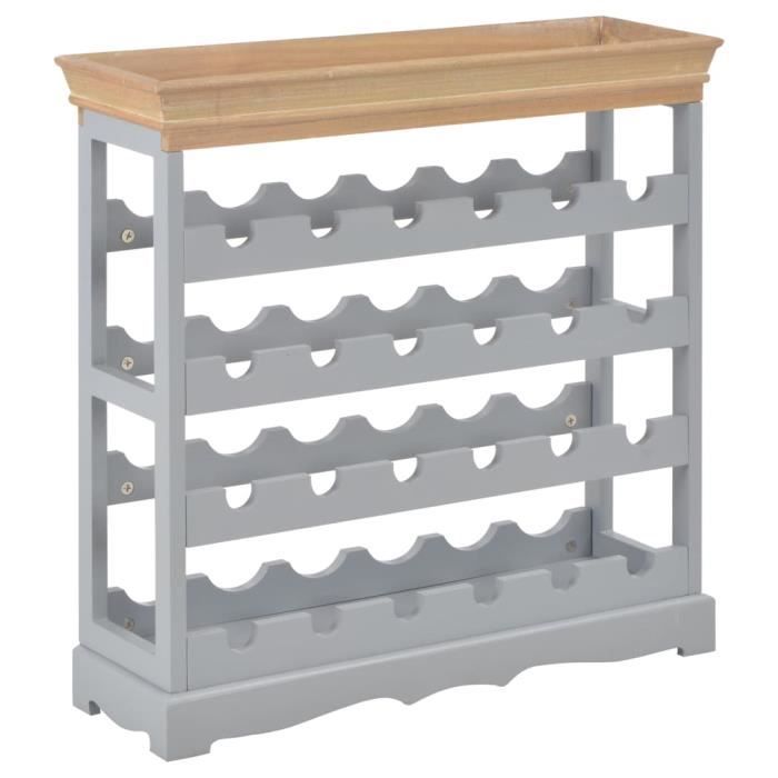 Cave à vin Armoire à vin Haut de gamme - Casier à vin Gris 70 x 22,5 x 70,5 cm MDF Market® 555555