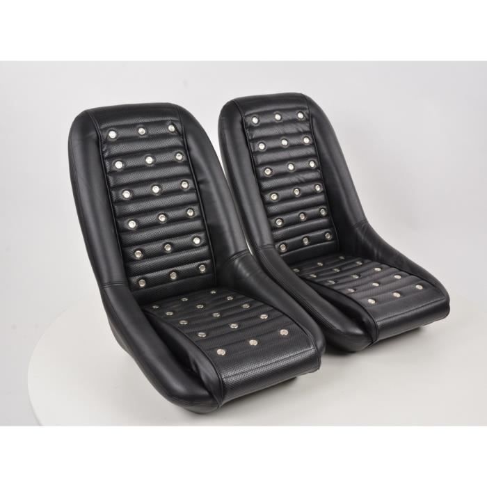 Siege baquet Set Classic 1 similicuir noir avec repose-teteFKRSE13063
