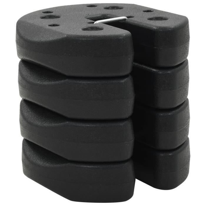 CHEZHOME��Lot de 4 Poids pour belvédère Tonnelle de Jardin Barnum- Tente Belvédère Chapiteau de jardin Noir 220 x 30 mm Béton3518