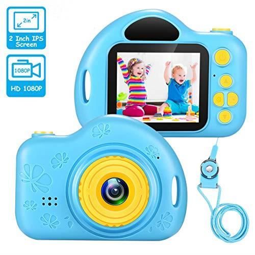Appareil Photo Enfant,Caméra Enfant,Cadeaux 3-8 Ans Filles Joy-Fun Appareil Photo Enfants Appareil Photo Numerique Enfant--bleu
