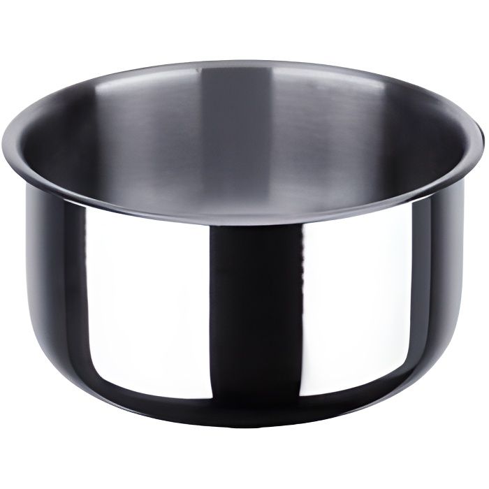 CASSEROLE SANS MANCHE INOX 18% - INTERIEUR INOX 0 14 CM - HAUTEUR 7 CM - CONTENANCE 1 LITRE - TOUS FEUX DONT INDUCTION - PASSE AU...