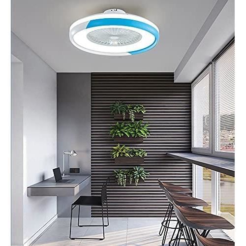 YSDNI LED Fan Plafonnier,dimmable Ventilateur Au Plafond avec Lampe, Contrôle App Télécommande Lumière Et Vitesse Réglables,po,435