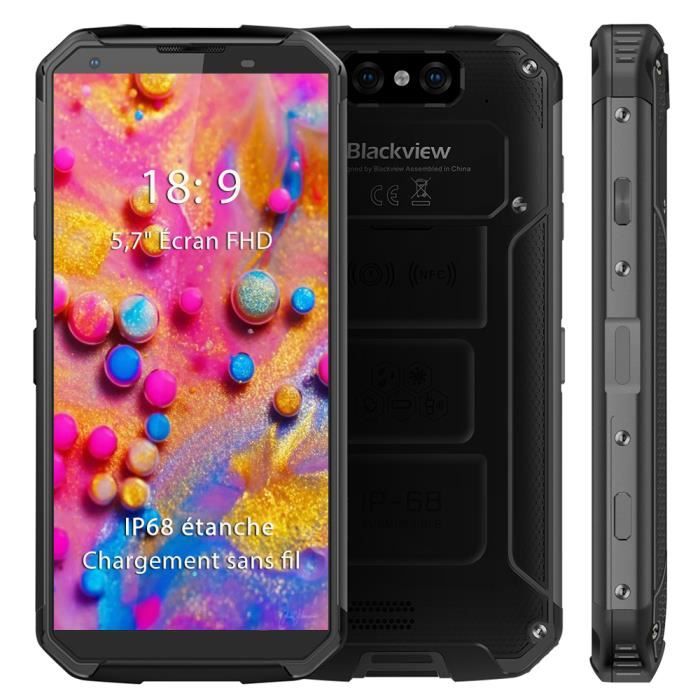 Blackview BV9500 Plus Smartphone 10000mAh IP68 Etanche 5,7- écran 16MP Caméra 4Go+64Go NFC - Noir
