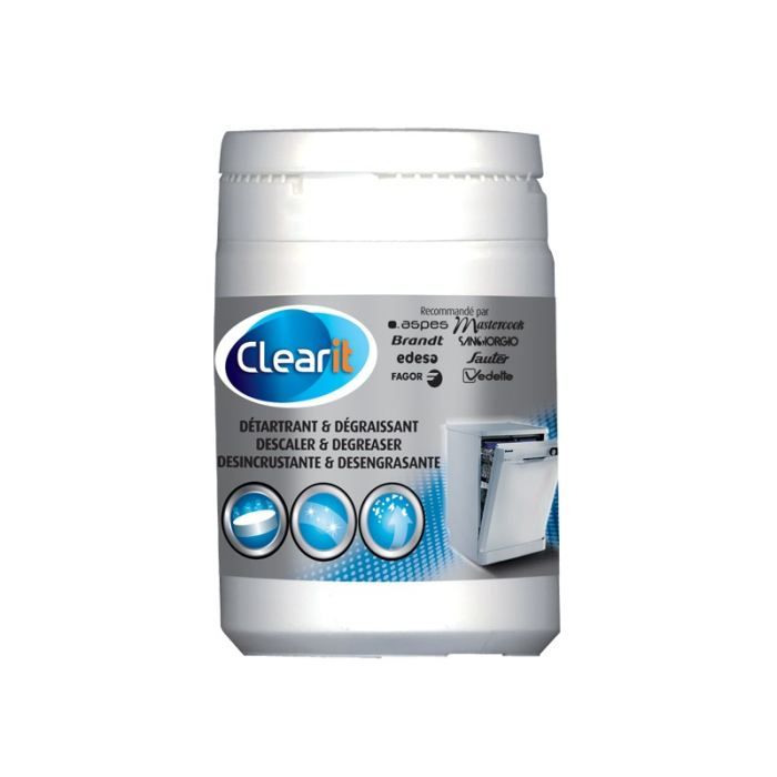 Flacon de 3 doses hydrosolubles de détartrant et dégraissant pour lave-vaisselle - 3 x 60 g