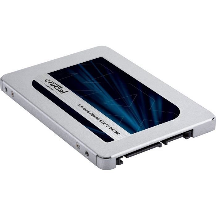 Crucial SSD interne MX500 (500Go, 3D NAND, SATA, 2,5 pouces) CT500MX500SSD1(Z