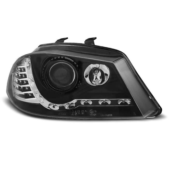 Paire de feux phares Seat Ibiza 6L 02-08 Daylight led noir (E28)