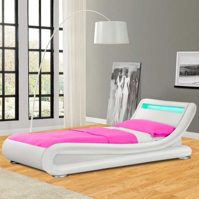 Lit design LED Julia - 90x190 - Blanc