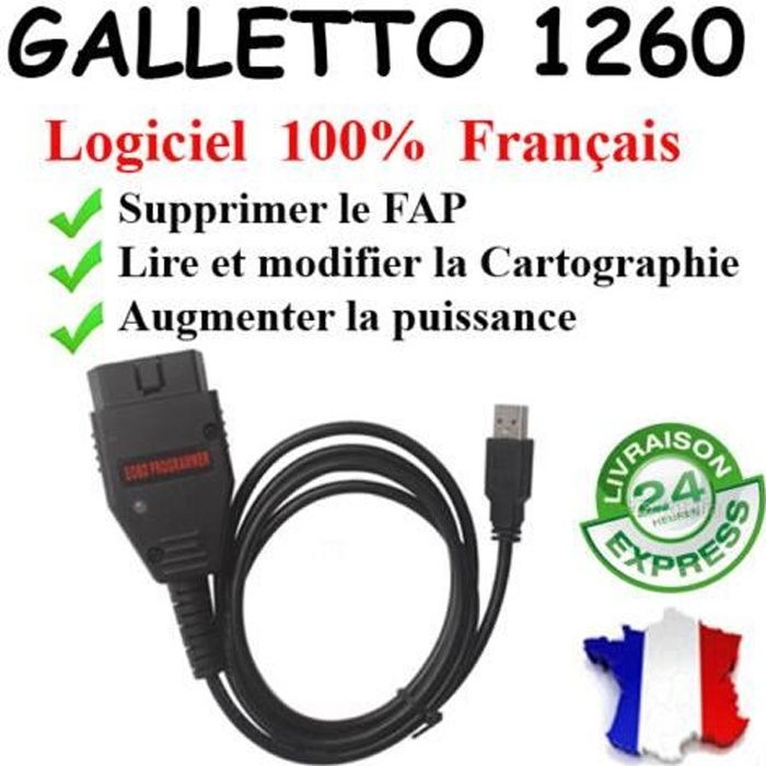 Cable Interface EOBD2 Flasher GALLETTO 1260 by Mister Diagnostic®