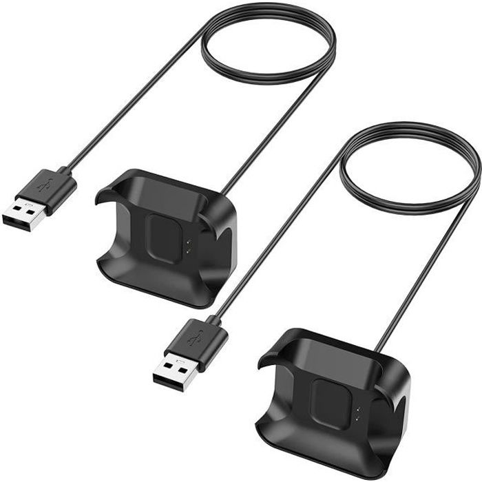 Chargeur pour Xiaomi Mi Watch Lite 2-Pack Remplacement Chargeur USB Cable Charge Mi Watch Lite Noir Clip Style AV