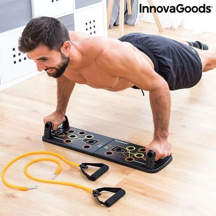InnovaGoods Système d`entraînement avec Bandes de résistance et Guide des Exercices Pulsher, Adultes Unisexe, -