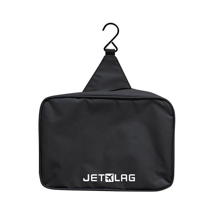 Jet Lag VO1114 Trousse de toilette de voyage avec crochet de suspension et multiples rangements Jet lag Noir et blanc Polyester H17