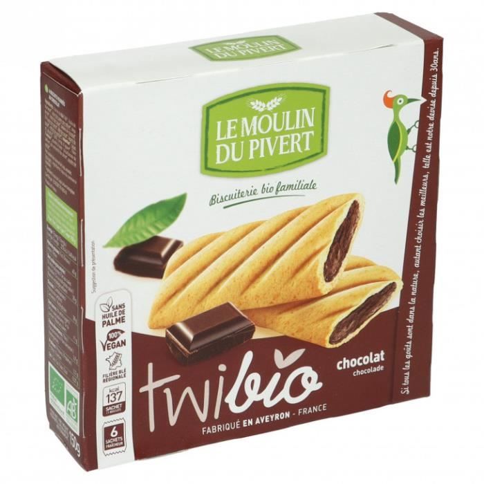 Twibio fourré chocolat 150gr