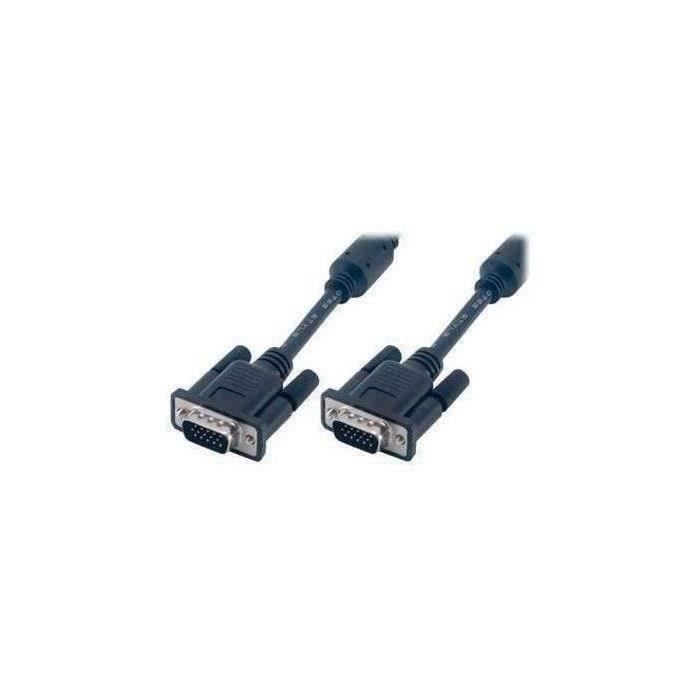 MCL SAMAR Câble SVGA HD15 mâle / mâle sur blindé 3 coax + 9 fils - 30 m - Noir