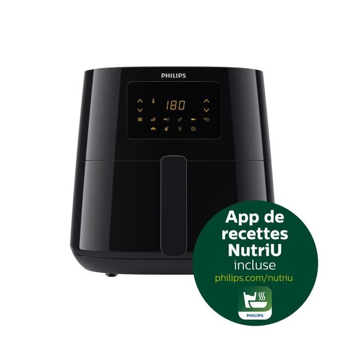 PHILIPS HD9270/90 - Airfryer Essential XL - Friteuse 1,2kg - Technologie Rapid Air - Interface digital - 7 préréglages - Noir