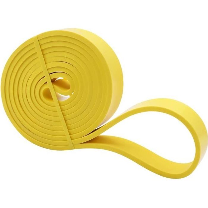 Bande de Résistance Élastique pour Fitness, Crossfit, Musculation, Yoga, Pilates - Jaune